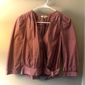 Madewell side tie cropped top